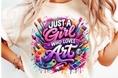 Just A Girl Who Loves Art Png Product Image 4
