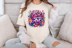 Just A Girl Who Loves Art Png Product Image 5