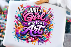 Just A Girl Who Loves Art Png Product Image 6