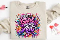Just A Girl Who Loves Art Png Product Image 7