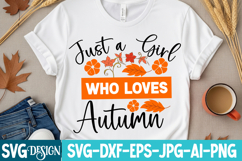 Just a Girl Who Loves Autumn SVG Cut File,Fall SVG Cut File 