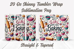 Just A Girl Who Loves Baking, Kitchen Tools Tumbler, Baker Product Image 2