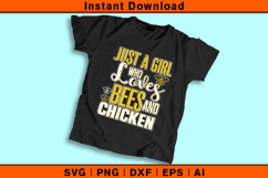 Just a Girl Who Loves Bees and Chickens SVG Product Image 2