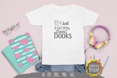 Just a Girl Who Loves Books SVG Product Image 1