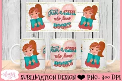 book lover sublimation design for 11oz mugs