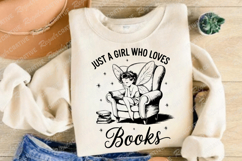 Just A Girl Who Loves Books SVG Design Product Image 2