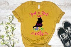Just a Girl Who Loves Cat Sublimation Design I Cat Lover Sublimation I Funny Cat Lover Sublimation Design