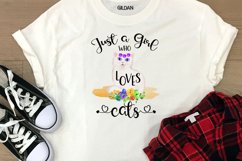 JUST A GIRL WHO LOVES CATS SUBLIMATION DESIGN IDEA