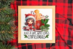 Just a girl who loves christmas Sublimation PNG Product Image 3