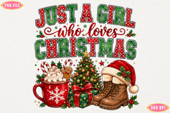 Just a Girl Who Loves Christmas PNG Product Image 1
