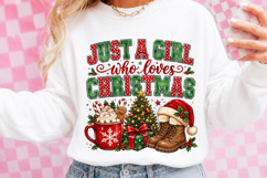 Just a Girl Who Loves Christmas PNG Product Image 3