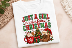 Just a Girl Who Loves Christmas PNG Product Image 4