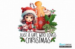 Just a girl who loves christmas Sublimation PNG Product Image 1