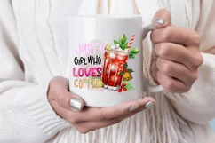 Just a Girl Who Loves Coffee Sublimation PNG Product Image 3