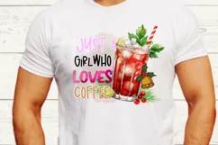 Just a Girl Who Loves Coffee Sublimation PNG Product Image 2
