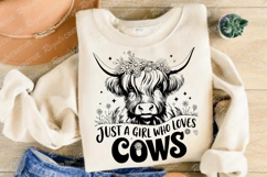 Highland Cow Heifer With Coffee SVG For Crafting And Design Product Image 2