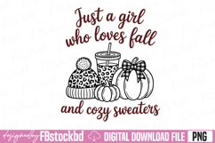 Just A Girl Who Loves Fall PNG Product Image 1