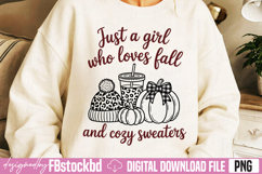 Just A Girl Who Loves Fall PNG Product Image 3
