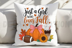 Just a Girl Who Loves Fall Sublimation PNG Product Image 4