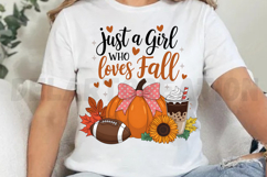 Just a Girl Who Loves Fall Sublimation PNG Product Image 3
