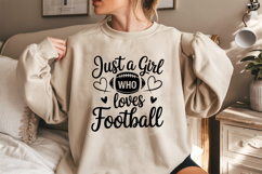 Just a Girl Who Loves Football SVG | American Football SVG Product Image 2