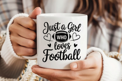 Just a Girl Who Loves Football SVG | American Football SVG Product Image 4
