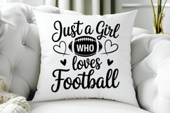 Just a Girl Who Loves Football SVG | American Football SVG Product Image 5