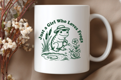 Just a Girl Who Loves Frogs SVG, Cottagecore Frog PNG Design Product Image 3