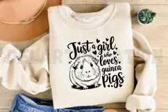 Just a Girl Who Loves Guinea Pigs SVG Product Image 3