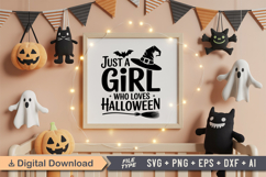 Just a Girl who Loves Halloween SVG File | Halloween SVG Product Image 5