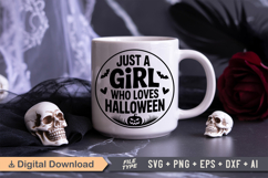 Just a Girl who Loves Halloween SVG | Halloween Sign SVG Product Image 5