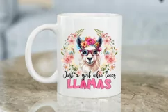 Just a girl who loves llamas Sublimation PNG Product Image 3