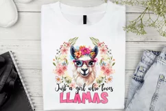 Just a girl who loves llamas Sublimation PNG Product Image 2