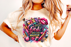Just A Girl Who Loves Makeup PNG, Makeup Artist PNG, Makeup Product Image 2