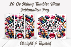 Just A Girl Who Loves Makeup Tumbler, Makeup Tumbler Wrap Product Image 2