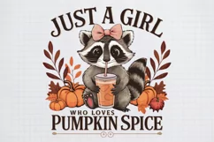 Sublimation PNG, Just a girl who loves pumpkin spice Product Image 1