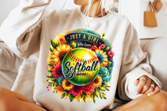 Just A Girl Who Loves Softball PNG Sublimation, Softball Mom Product Image 2