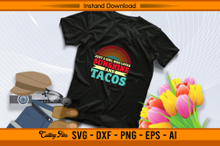Just A Girl Who Loves Sunshine And Tacos Retro SVG Product Image 2