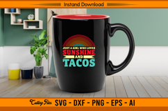 Just A Girl Who Loves Sunshine And Tacos Retro SVG Product Image 3