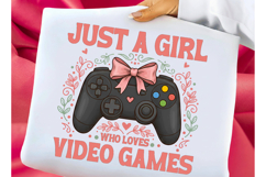 Just a Girl Who Loves Video Games PNG Product Image 1
