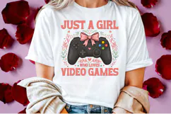 Just a Girl Who Loves Video Games PNG Product Image 2