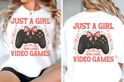 Just a Girl Who Loves Video Games PNG Product Image 3