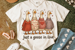 Just a Goose In Love Valentine's Day, Funny Goose PNG, Xoxo Product Image 5