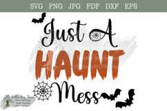 Halloween Funny SVG Design - Haunt Mess Cute Spooky png svg Product Image 1