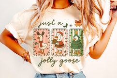 Just a Jolly Goose PNG, Funny Christmas Goose PNG, Holiday Product Image 2