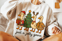 Just a Jolly Goose PNG, Funny Christmas Goose PNG, Holiday Product Image 3