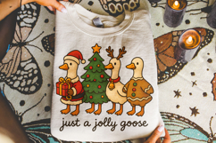 Just a Jolly Goose PNG, Funny Christmas Goose PNG, Holiday Product Image 4