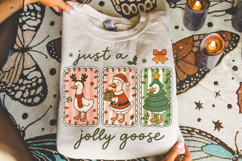 Just a Jolly Goose PNG, Funny Christmas Goose PNG, Holiday Product Image 3