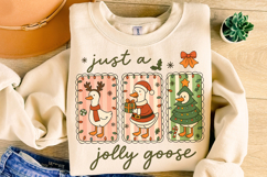 Just a Jolly Goose PNG, Funny Christmas Goose PNG, Holiday Product Image 4