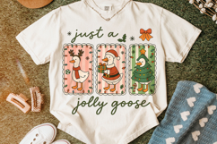 Just a Jolly Goose PNG, Funny Christmas Goose PNG, Holiday Product Image 5